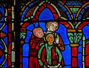 St Cheron-fönstret: Clotairs son ledde till graven (w15) av French School