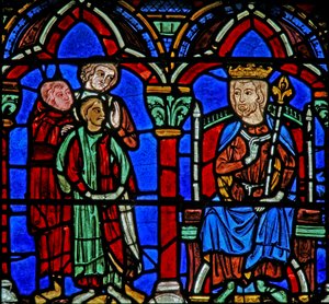 St Cheron-fönstret: Clotairs son ledde till graven (w15) av French School