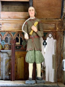 St. Isidore (polykromt trä) av French School