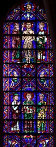 Johannes Baptist med Agnus Dei; dopet i Jordan (w106) av French School
