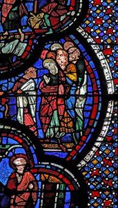 St John window: återupplivar en kvinna (w48) av French School