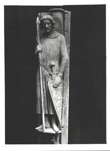 St. Theodore klädd till riddare, reliefsnideri, c.1230 av French School