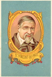 St Vincent-de-Paul (färg litho) av French School