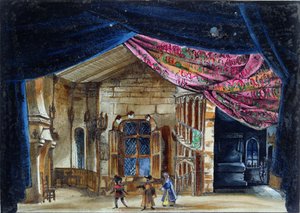 Scenografi för akt II av La Juive, först framförd på Parisoperan den 23 februari 1835, (wc på papper) av French School