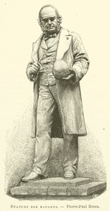 Statyer av forskare, Pierre-Paul Broca (gravyr) av French School