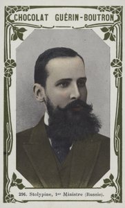 Stolypin, premiärminister, Ryssland (färgad bild) av French School