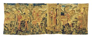Strasbourg mytologiska gobelängfragment, ca 1470-90 av French School