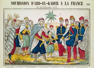 Indsendelse af Abd el-Kader (1808-83) til Henri d