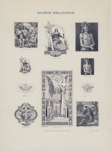 Religiösa ämnen (gravyr) av French School