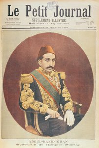 Sultan Abd al-Hamid Khan II (1842-1918) Osmanska rikets suverän, från Le Petit Journal, 21 februari 1897