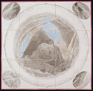 Summit of Kulm, Mont Rigi, från Guide des Voyageurs sur le Mont Rigi, av överste Pfyffer de Wyer, publicerad 1823 (handfärgad gravyr) av French School