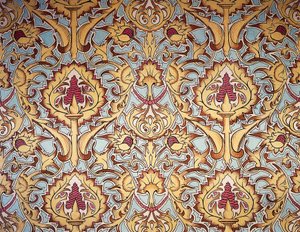 Gobeläng från Grand salon av grevinnan av Paris lägenhet, skapad av Maison Nicolle av Nimes, Frankrike av French School