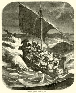 Tempete apaisee (gravyr) av French School