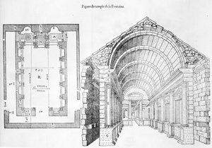 Fontänens tempel, illustration från Discours historial de l
