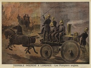 Fruktansvärd brand i London, 1897 av French School