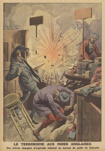 Terrorism i Brittiska Indien (färg litho) av French School