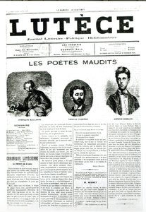 The Cursed Poets, framsidan av tidningen Lutece, 1884