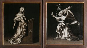 Bebådelsen. Triptyk av Aubery av French School