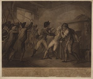 Gripandet av Robespierre den 27 juli 1794 av French School