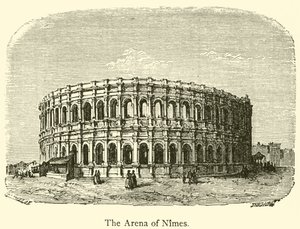 Arenan i Nimes (gravyr) av French School