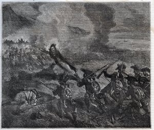 Slaget vid Loano inträffade den 23-24 november 1795 under den första koalitionens krig - New National Encyclopedia av Maurice La Charest - 1870 - av French School