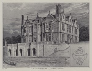 Den brittiska kungliga paviljongen vid Exposition Universelle 1900, Paris (litho) av French School