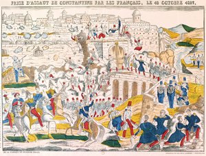 Fransmännens tillfångatagande av Konstantin den 13 oktober 1837 av French School