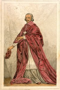 Kardinal av Richelieu (1585-1642) - Gravyr från 1800-talet. av French School