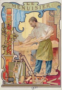 Snickaren, illustration från en bok om hantverk, c.1899 av French School