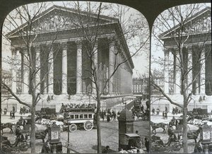 Kyrkan La Madeleine, Paris, stereoskopisk vy, c.1860-70 av French School