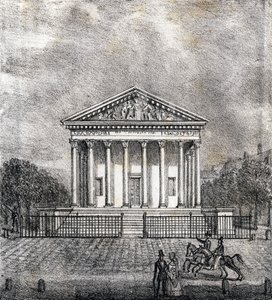 Madeleinekyrkan - "Alphabet Picturesque des Monumens de Paris" ca 1840 (gravyr) av French School