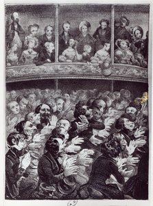 The Claque in action, ca 1830-40 av French School