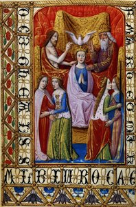 Jungfruns kröning av den heliga treenigheten, c.1500 av French School
