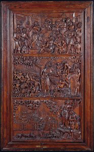 The Credo, Panel IV: The Remission of Sins, Ezekiels Vision of the Dry Bones och St. Johns Vision of Jerusalem, 1587 (trä) (se även 414036-8)
