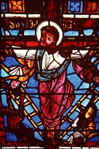The Crucifixion of St Peter, from the Crucifixion Window, 1150-70 av French School