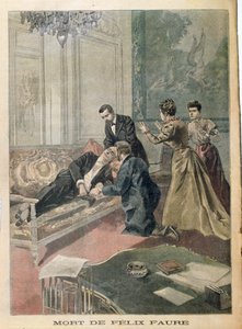 Felix Faures död (1841-99) från Le Petit Journal, 26 februari 1899 av French School