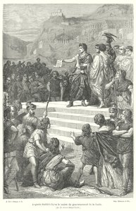 Kejsar Augustus upprättar det administrativa centret för romerska Gallien i Lugdunum (Lyon) av French School