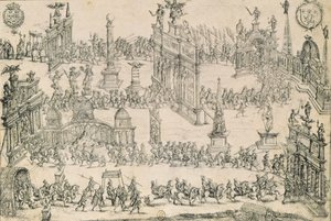 Henri IV:s (1553-1610) inträde i Lyon, 4 september 1595 av French School