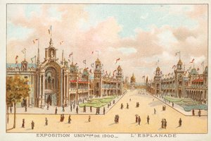 The Esplanade, Exposition Universelle 1900, Paris (chromolitho) av French School
