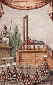 Avrättningen av Robespierre, den 28 juli 1794 av French School