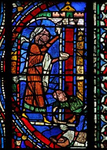 Exodusberättelsen: dörröverstycket är märkt med blodet från ett offrat lamm (nedan) vid påsken (w37) av French School