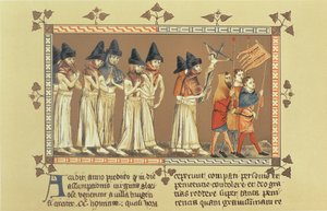 Flagellanterna i Doornik 1349, kopia av en miniatyr från Aegidius Li Muisis krönika av French School