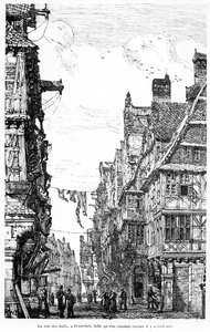 Frankfurt Judengasse, ca 1860-70 av French School