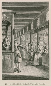 Galeries du Palais, Paris, efter Gravelot av French School