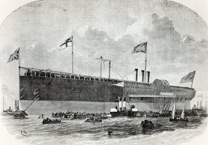 The Great Eastern, illustration från Le Nouvel Illustre, 1867 av French School