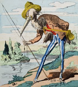 Hägern, från Fables de la Fontaine av French School