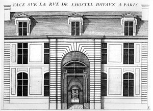 Hotel dAvaux, rue du Temple, Paris av French School