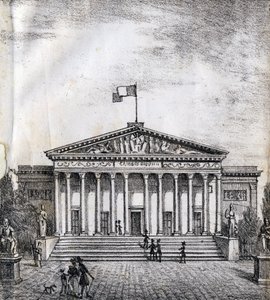 Deputeradehuset - "Alphabet Picturesque des Monumens de Paris" c.1840 (gravyr) av French School