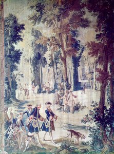 Jakten på Ludvig XV, gobeläng, mitten av 1700-talet (gobeläng) av French School