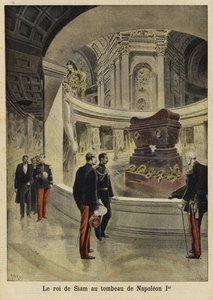 Kungen av Siam besöker Napoleon I:s grav, Paris, 1897 av French School